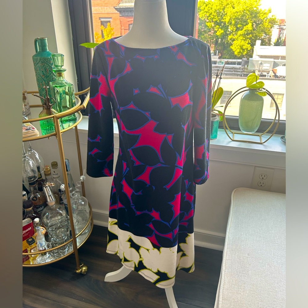 Multi colored dress - cotton and tailored